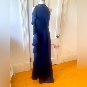 Stunning and very comfortable navy blue gown. Sz 8.